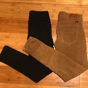 ❌SOLD❌ 2 pairs of skinny jeans corduroy distressed
